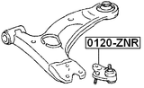 0120-ZNR - BALL JOINT FRONT LOWER ARM