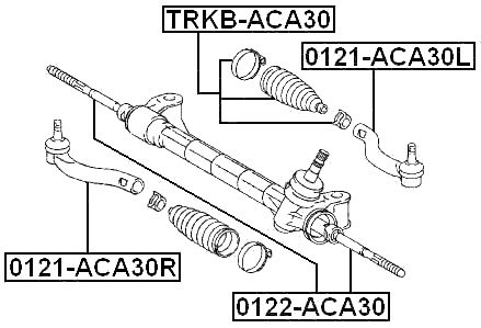 0121-ACA30R - STEERING TIE ROD END RIGHT