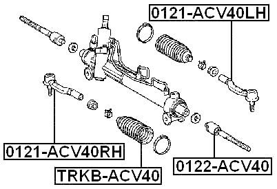 0121-ACV40RH - STEERING TIE ROD END RIGHT