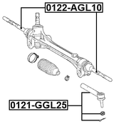 0121-GGL25 - STEERING TIE ROD END