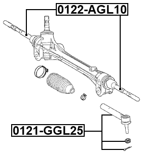 0121-GGL25 - STEERING TIE ROD END