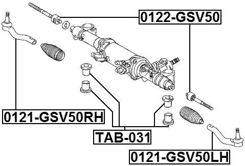 0121-GSV50RH - STEERING TIE ROD END RIGHT