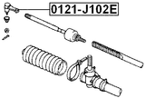 0121-J102E - STEERING TIE ROD END