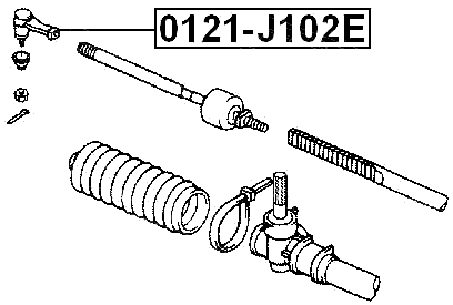 0121-J102E - STEERING TIE ROD END
