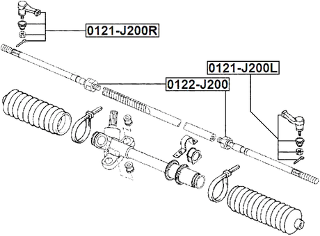 0121-J200R - STEERING TIE ROD END RIGHT