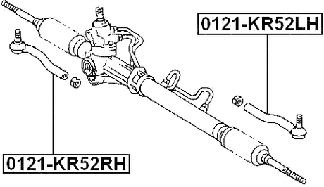 0121-KR52LH - STEERING TIE ROD END LEFT
