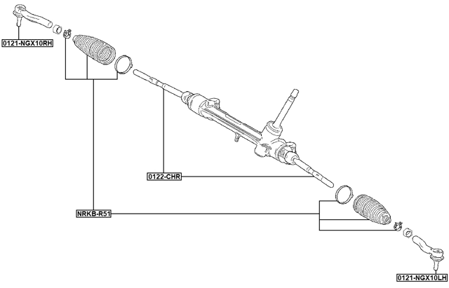 0121-NGX10RH - STEERING TIE ROD END RIGHT