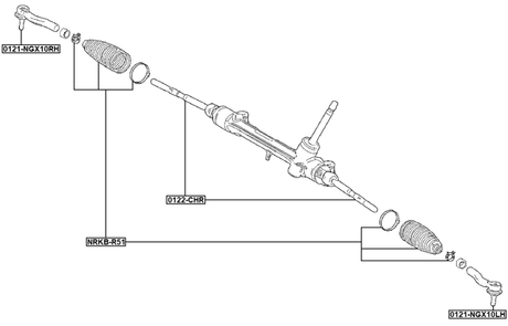 0121-NGX10RH - STEERING TIE ROD END RIGHT
