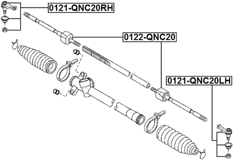 0121-QNC20RH - STEERING TIE ROD END RIGHT