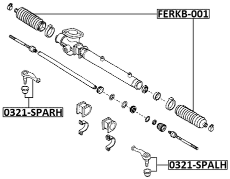 0121-SPALH - STEERING TIE ROD END LEFT