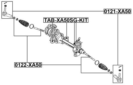 0121-XA50 - STEERING TIE ROD END