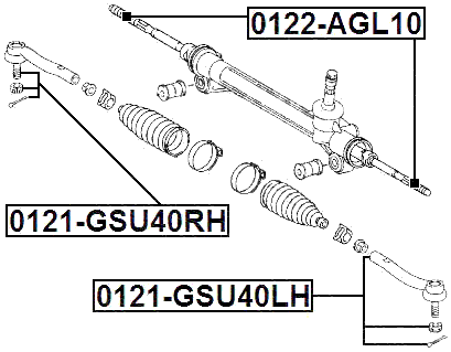 0122-AGL10 - STEERING TIE ROD