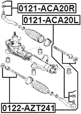 0122-AZT241 - STEERING TIE ROD