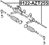 0122-AZT255 - STEERING TIE ROD