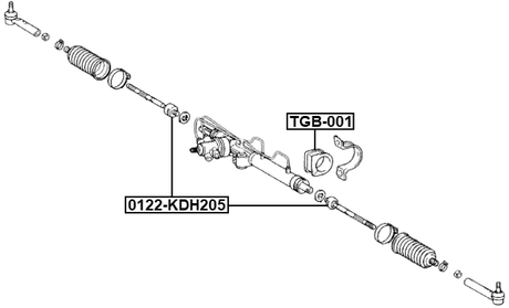 0122-KDH205 - STEERING TIE ROD
