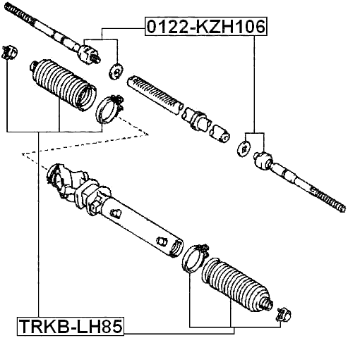 0122-KZH106 - STEERING TIE ROD
