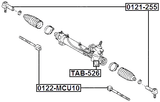 0122-MCU10 - STEERING TIE ROD