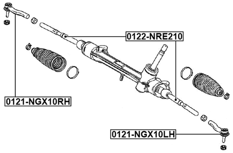 0122-NRE210 - STEERING TIE ROD