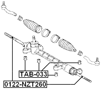 0122-NZT260 - STEERING TIE ROD