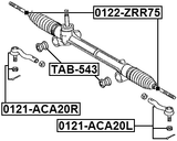 0122-ZRR75 - STEERING TIE ROD