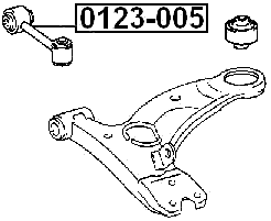 0123-005 - FRONT STABILIZER LINK / SWAY BAR LINK