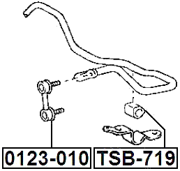 0123-010 - FRONT STABILIZER LINK / SWAY BAR LINK