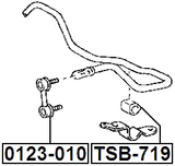 0123-010 - FRONT STABILIZER LINK / SWAY BAR LINK