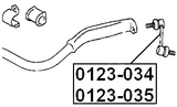 0123-034 - FRONT LEFT STABILIZER LINK / SWAY BAR LINK
