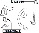 0123-050 - FRONT STABILIZER LINK / SWAY BAR LINK