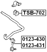 0123-430 - FRONT LEFT STABILIZER LINK / SWAY BAR LINK