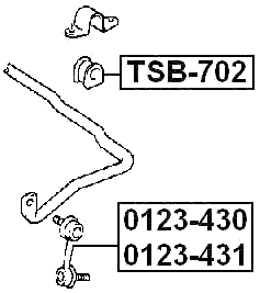 0123-431 - FRONT RIGHT STABILIZER LINK / SWAY BAR LINK