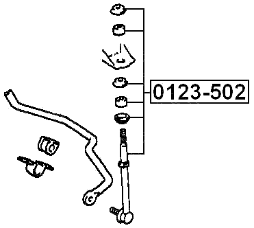 0123-502 - REAR STABILIZER LINK