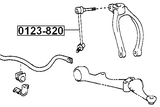 0123-820 - FRONT STABILIZER LINK / SWAY BAR LINK