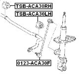 0123-ACA30F - FRONT STABILIZER LINK / SWAY BAR LINK