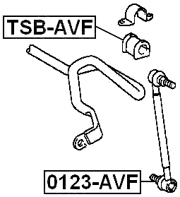 0123-AVF - FRONT STABILIZER LINK / SWAY BAR LINK
