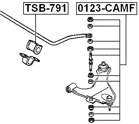 0123-CAMF - FRONT STABILIZER LINK / SWAY BAR LINK