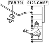 0123-CAMF - FRONT STABILIZER LINK / SWAY BAR LINK