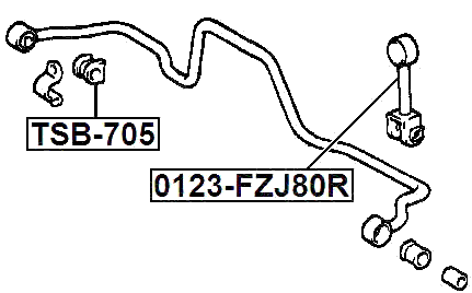 0123-FZJ80R - REAR STABILIZER LINK