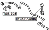 0123-FZJ80R - REAR STABILIZER LINK