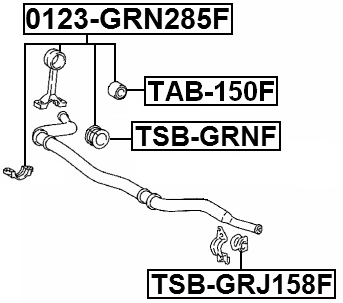 0123-GRN285F - FRONT STABILIZER LINK / SWAY BAR LINK (SET)