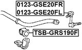 0123-GSE20FL - FRONT LEFT STABILIZER LINK / SWAY BAR LINK