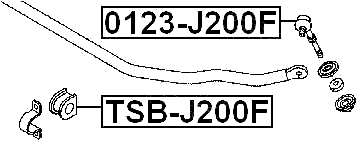 0123-J200F - FRONT STABILIZER LINK / SWAY BAR LINK