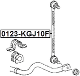 0123-KGJ10F - FRONT STABILIZER LINK / SWAY BAR LINK