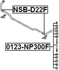 0123-NP300F - FRONT STABILIZER LINK / SWAY BAR LINK