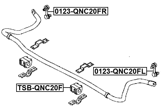 0123-QNC20FL - FRONT LEFT STABILIZER LINK / SWAY BAR LINK