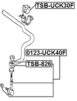 0123-UCK40F - FRONT STABILIZER LINK / SWAY BAR LINK