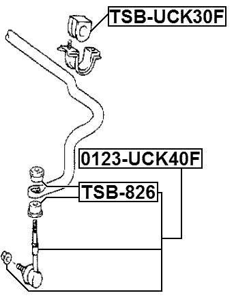0123-UCK40F - FRONT STABILIZER LINK / SWAY BAR LINK