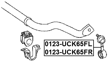 0123-UCK65FL - FRONT LEFT STABILIZER LINK / SWAY BAR LINK