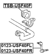 0123-USF40FL - FRONT LEFT STABILIZER LINK / SWAY BAR LINK