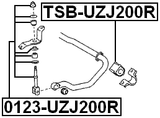 0123-UZJ200R - REAR STABILIZER LINK